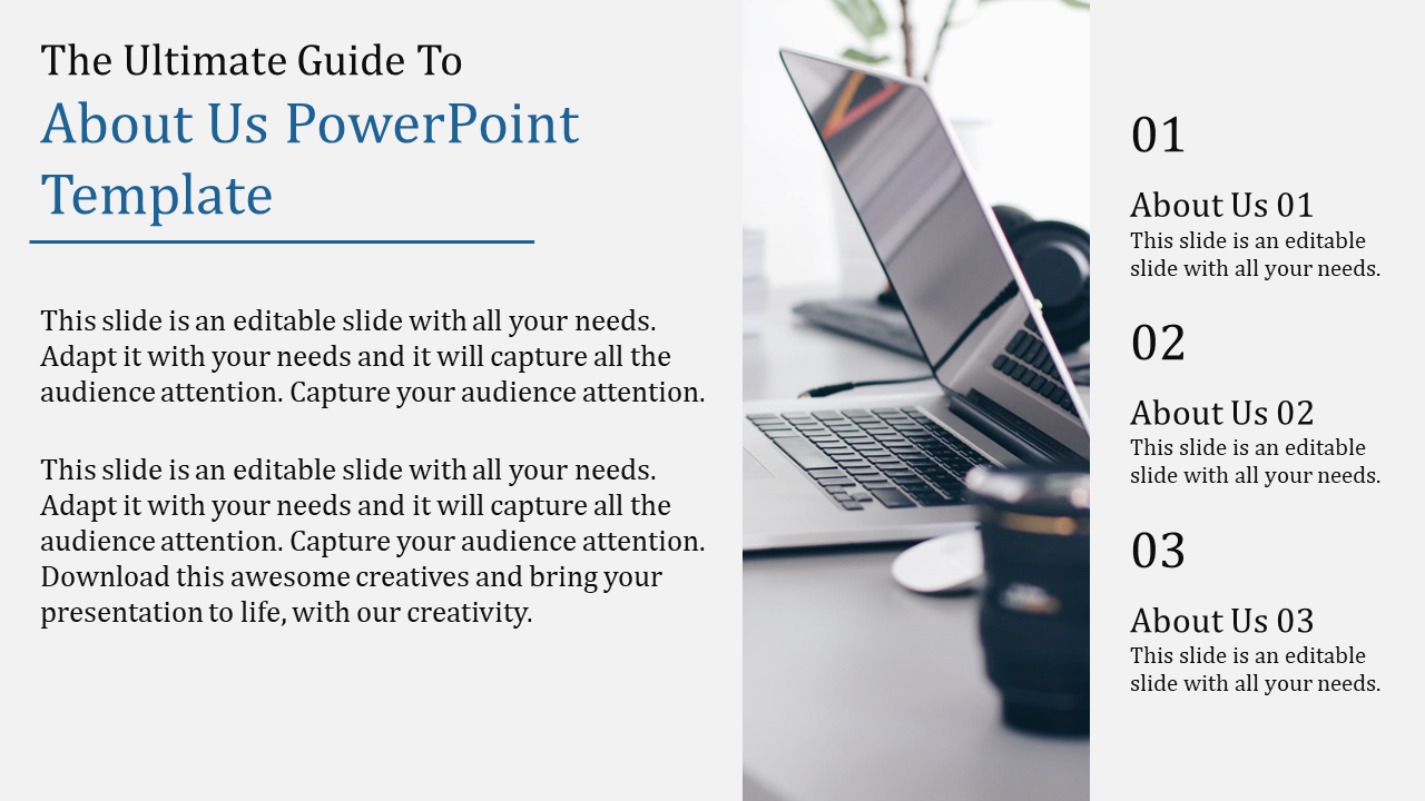 Free - Editable About Us PowerPoint Template for PPT and Google Slides